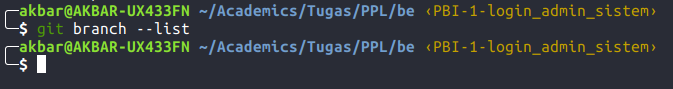 git branch &ndash;list (command)